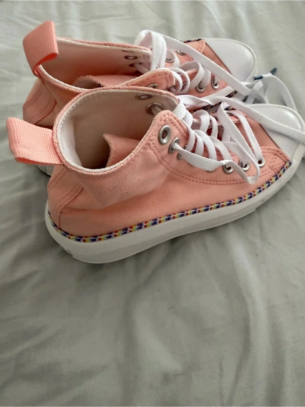 Converse Friendship Bracelet Pink and White Kids' High-Top Sneakers